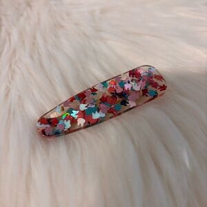 Colorful Bunny Confetti Hair Clip